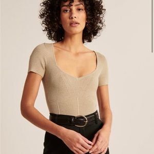 Abercrombie Sweatheart Corset Bodysuit S